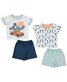 Baby Boys 4-Pc. T-Shirts & Shorts Set 