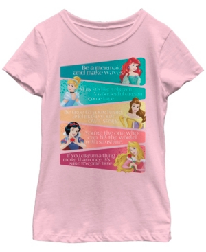 Big Girls Disney Princesses Princess Adjectives Short Sleeve T-shirt