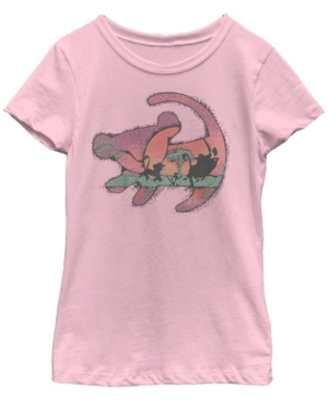 Big Girls Lion King Sunset Fade Short Sleeve T-shirt