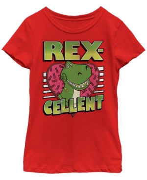 Big Girls Toy Story 1-3 Rexcellent Heart Short Sleeve T-shirt