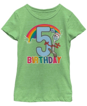 Big Girls Toy Story 4 Forky is Five Short Sleeve T-shirt