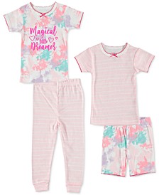 Baby Girls 4-Pc. Printed Cotton Pajamas Set 
