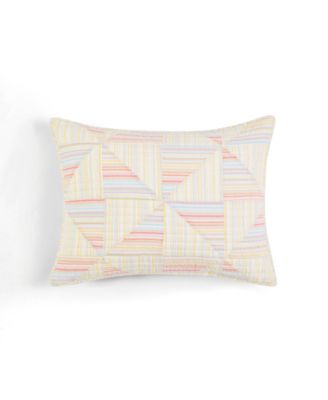 Martha Stewart Collection - Flora Fauna Yarn Dye Patchwork 100% Cotton Sham, Created for Macy's