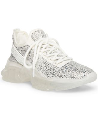 Indføre Spectacle Objector Steve Madden Women's Maxima Rhinestone-Trim Trainer Sneakers - Macy's
