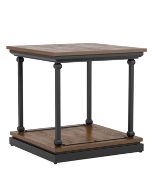 Shop Furniture Of America Grestin 1 Shelf End Table In Brown