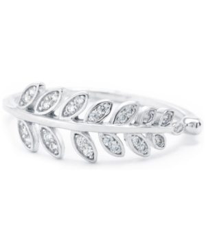 Giani Bernini Cubic Zirconia Leaf Ring, Created For Macy's In Silver