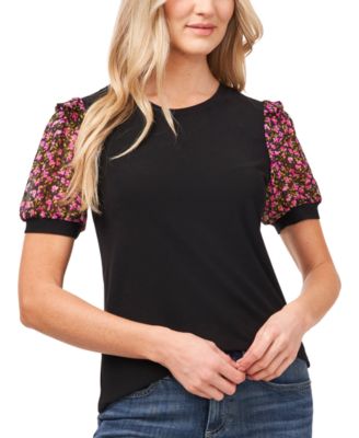 CeCe - Petite Mixed-Media Top