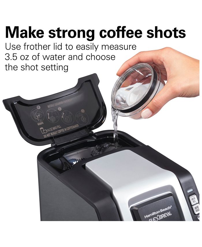 Hamilton Beach FlexBrew Dual Single Cup Coffee Maker with Milk Frother