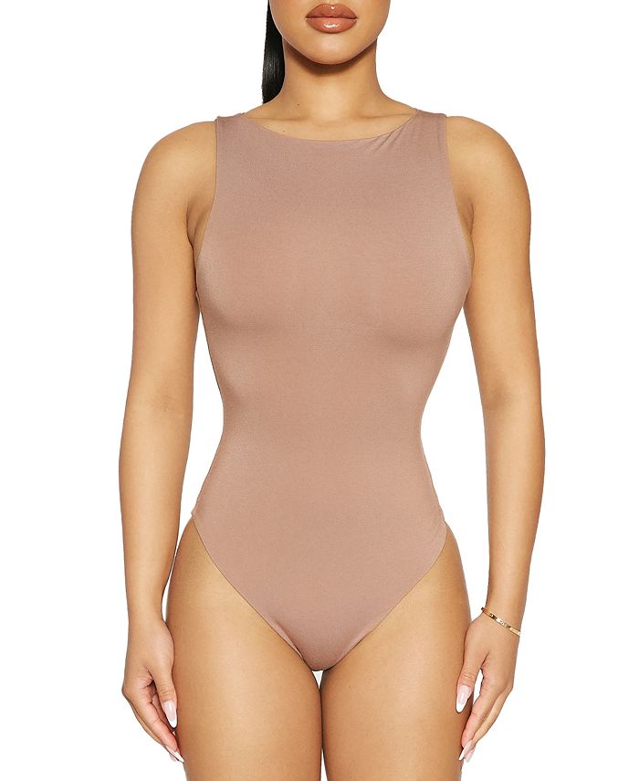 Naked Wardrobe The NW Long-Sleeve Animal Print Bodysuit - Macy's