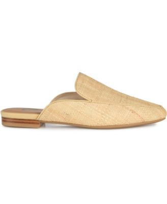 Women's Akza Wide Width Slip On Square Toe Mules Flats