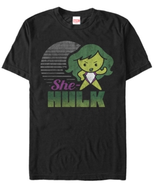 Fifth Sun Men's She Hulk Kawaii Short Sleeve Crew T-shirt In Black