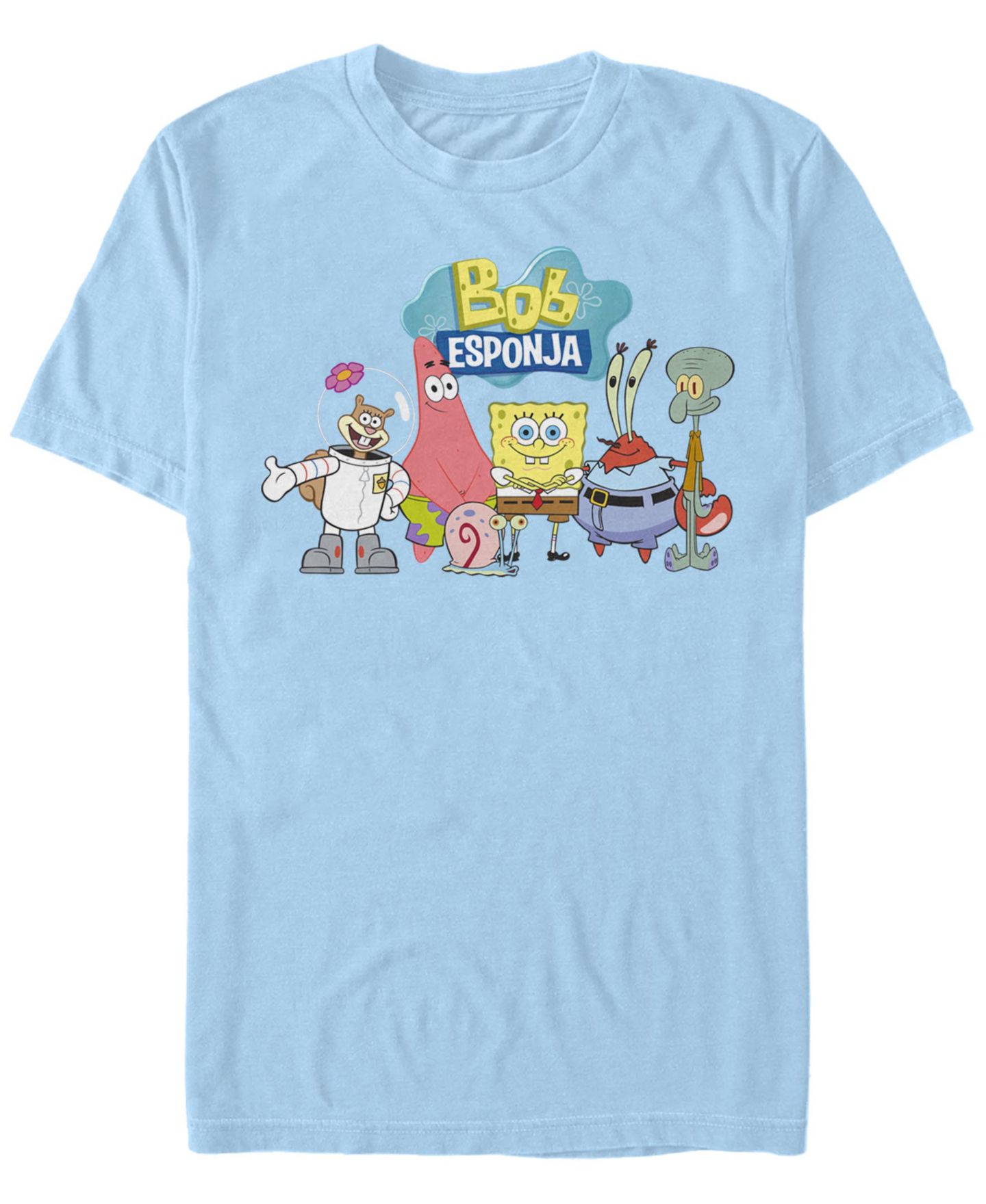 Мужская футболка Fifth Sun Esponja Group Shot Short Sleeve Crew, цвет: Светлый синий — фото 1
