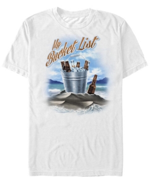 Fifth Sun Men's My Bucket List Short Sleeve Crew T-shirt In White
