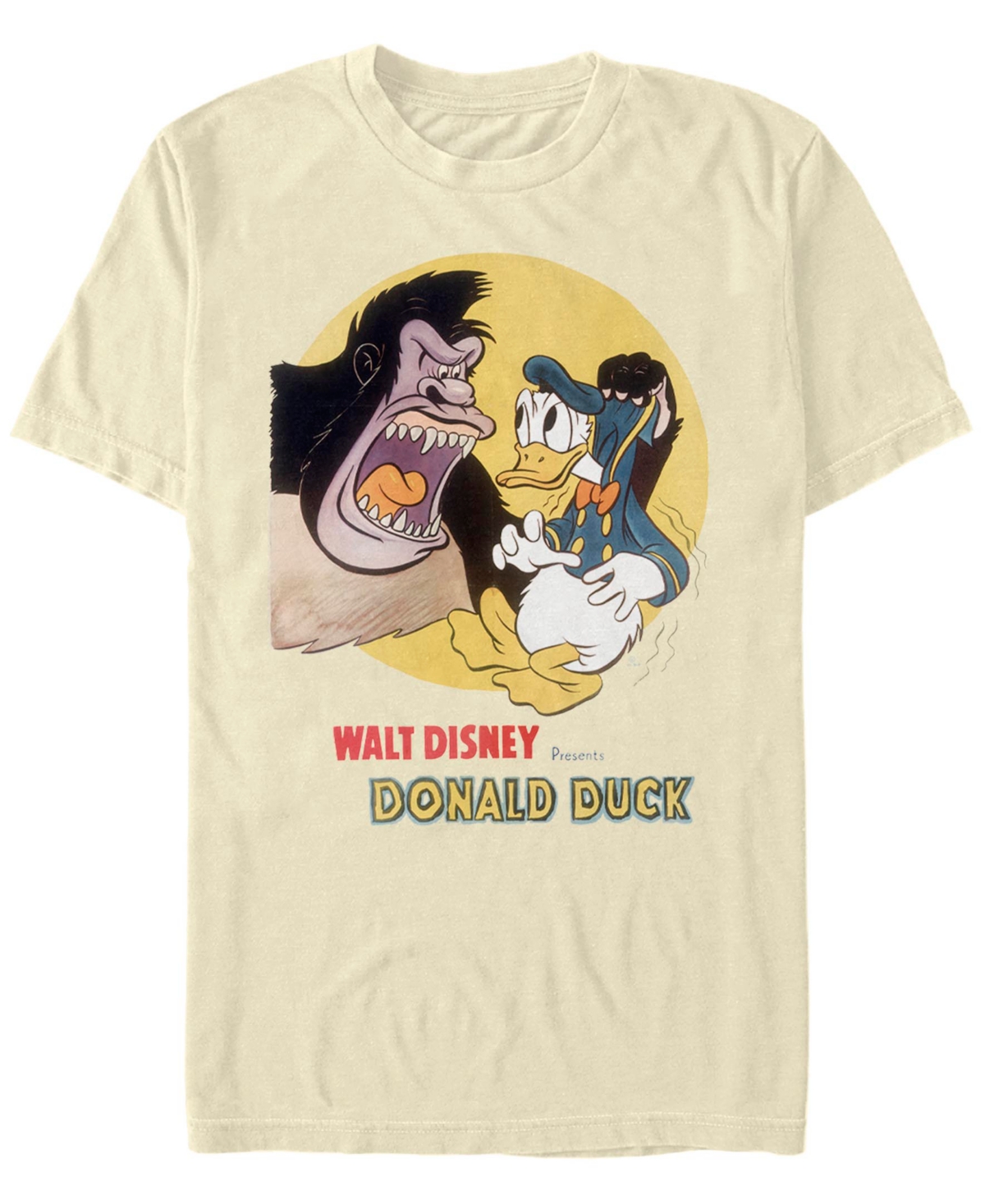 Men's Donald and Gorilla Short Sleeve Crew T-shirt - Natural