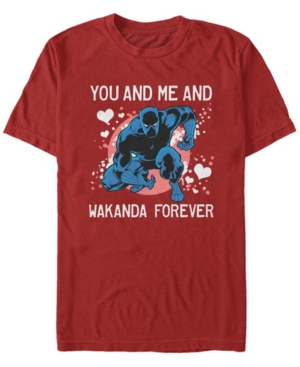 Fifth Sun Men's Wakanda Love Forever Short Sleeve Crew T-shirt In Red