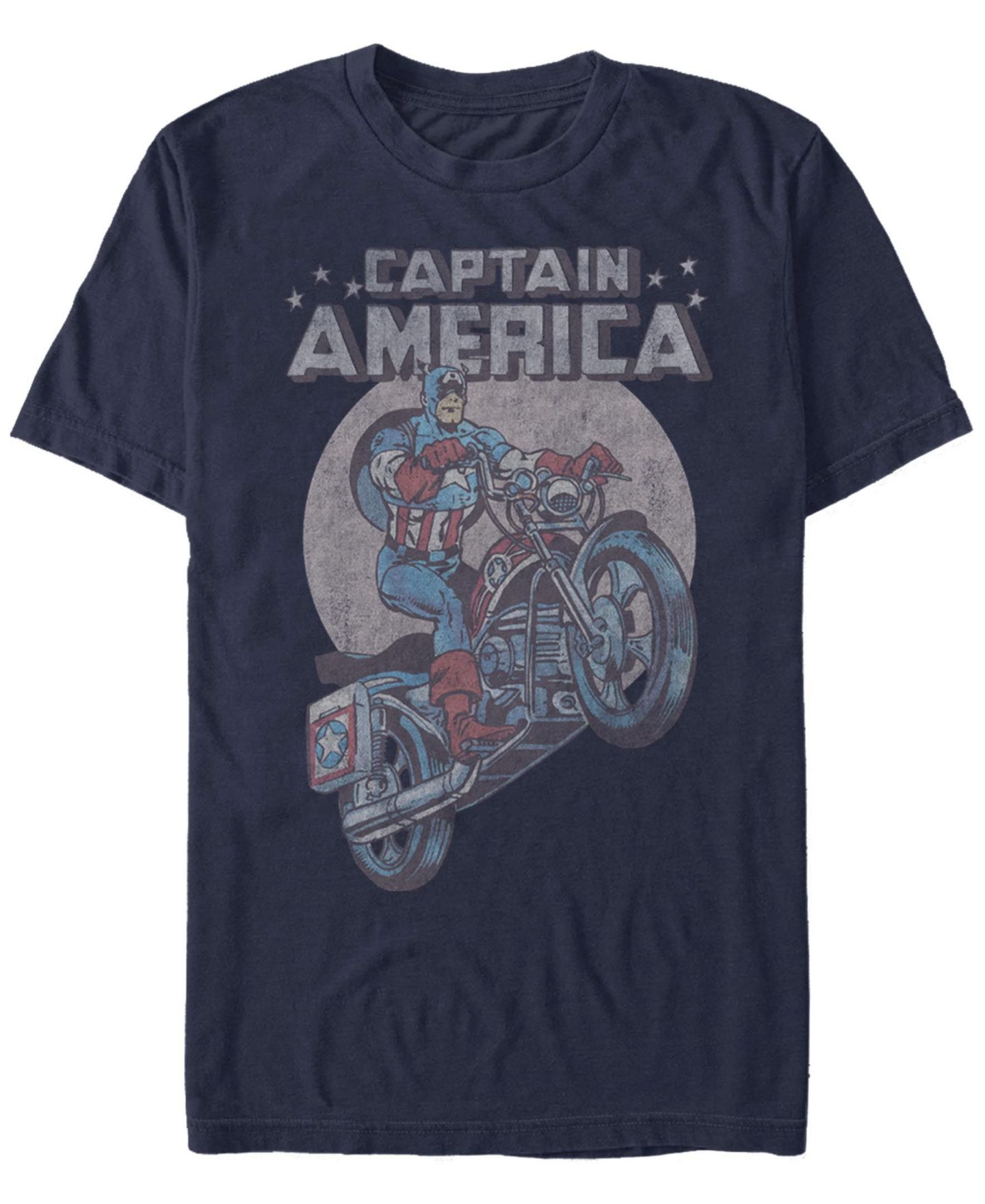 Мужская футболка Fifth Sun Captain America Short Sleeve Crew, цвет: Тёмно-синий — фото 1