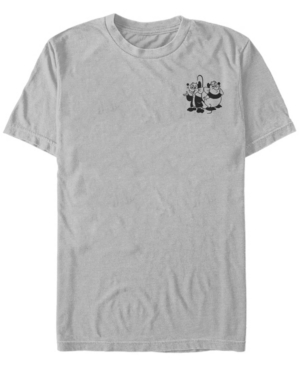 Fifth Sun Men's Vintage-like Line Jaqgus Short Sleeve Crew T-shirt In Silver