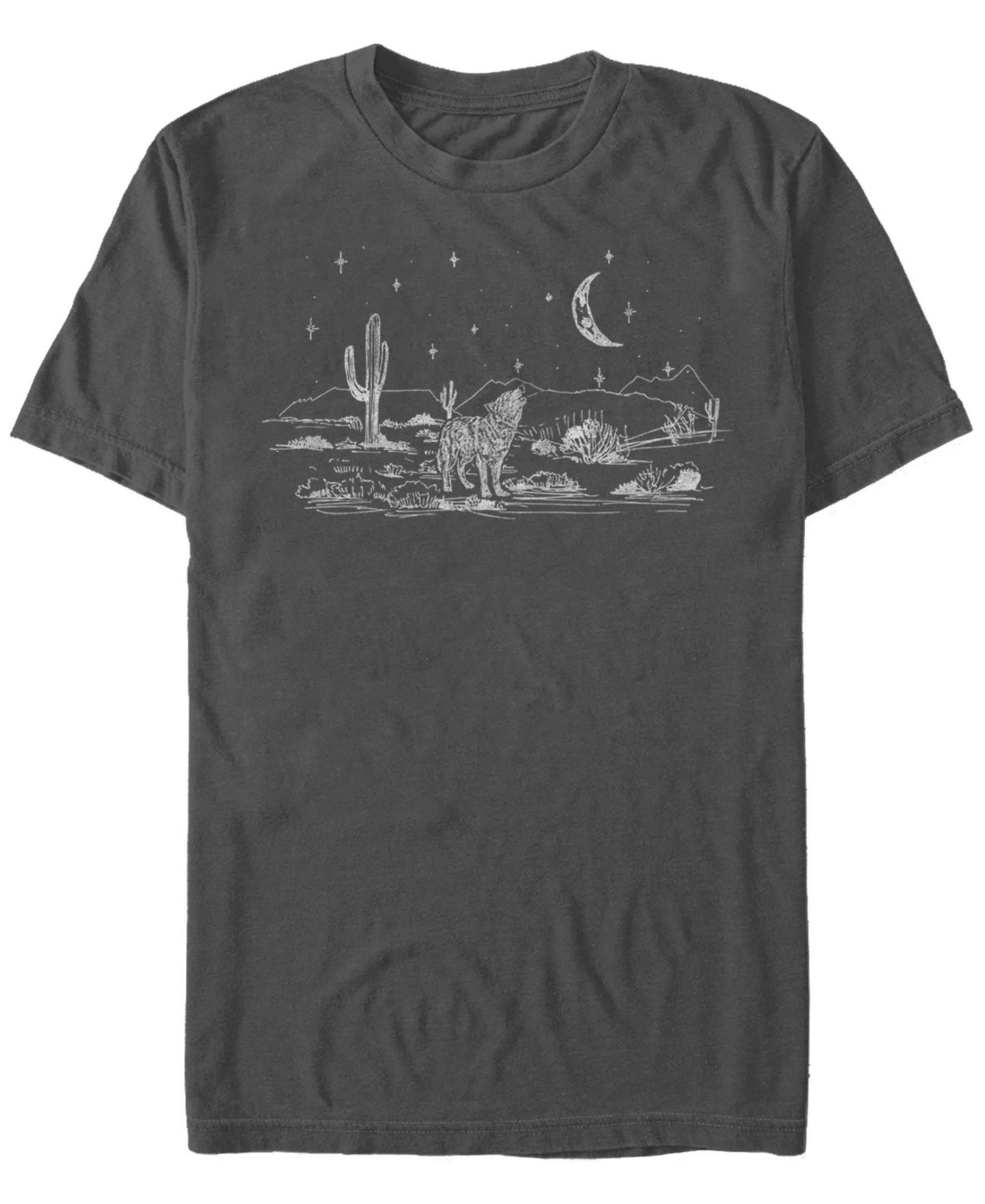 Мужская футболка Fifth Sun Wolf Moon Desert Short Sleeve Crew, цвет: Угольный — фото 1