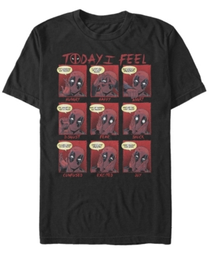 Fifth Sun Men's Deadpool Feels Short Sleeve Crew T-shirt In Black