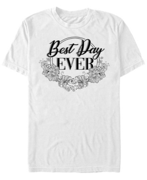Fifth Sun Men's Best Day Ever Short Sleeve Crew T-shirt In White