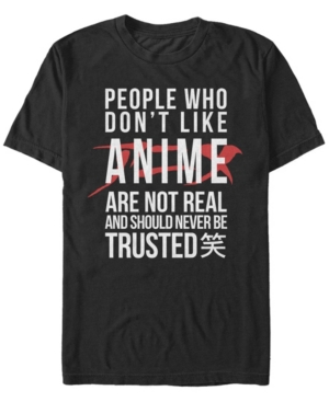 Fifth Sun Men's Anime People Short Sleeve Crew T-shirt In Black