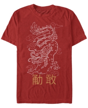 Fifth Sun Men's Stacked Dragon Short Sleeve Crew T-shirt In Red