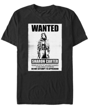 Fifth Sun Men's Wanted Sharon Carter Short Sleeve Crew T-shirt In Black