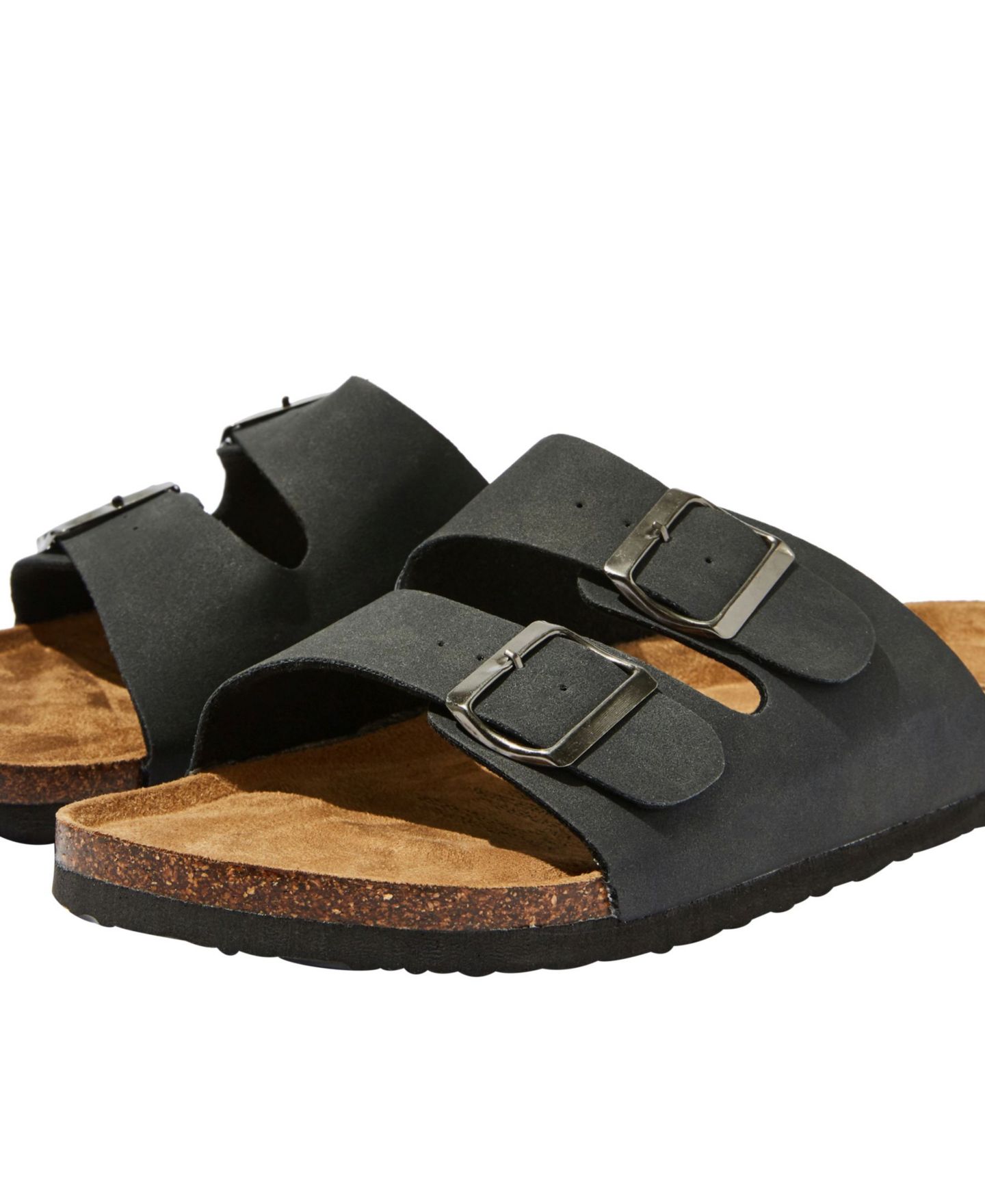 Мужские сандалии COTTON ON Double Buckle Sandal, цвет: Чёрный — фото 3