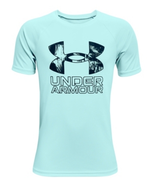 Big Boys Ua Tech Hybrid Print Fill Short Sleeve T-shirt