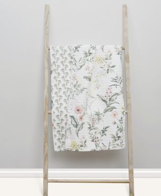 Viviana Watercolor Floral Quilted Throw, 50" x 60"