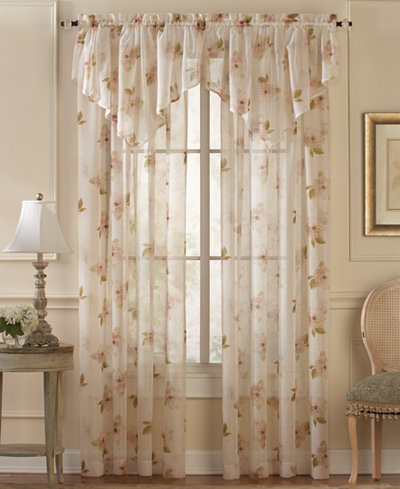 CLOSEOUT! CHF Sheer Waterlily Scroll Window Treatment Collection