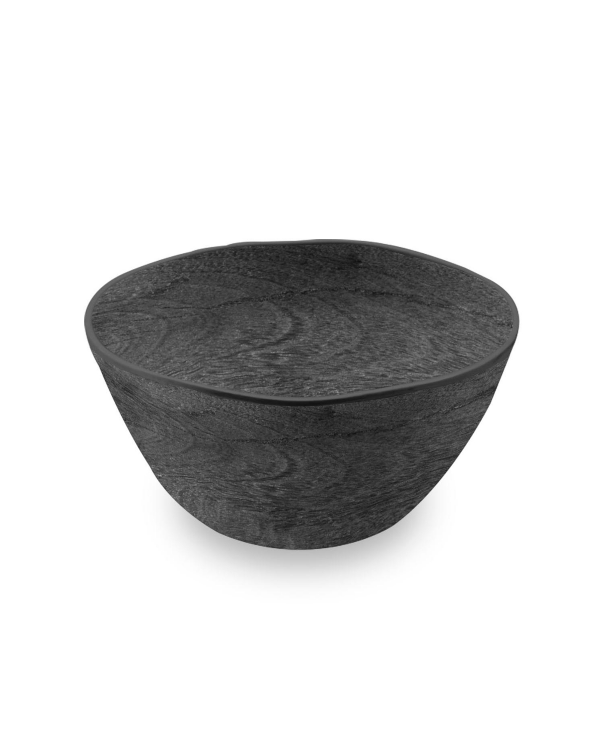 Faux Real Blackened Wood Cereal Bowl, 6" Set of 6 - Blackened Wood Gray