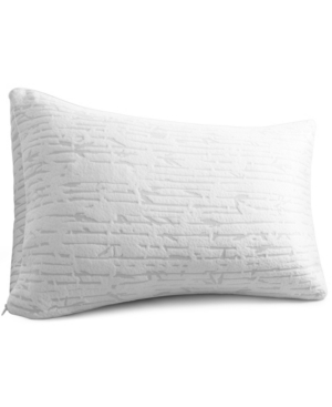 Clara Clark Shredded Memory Foam Pillow, King In White