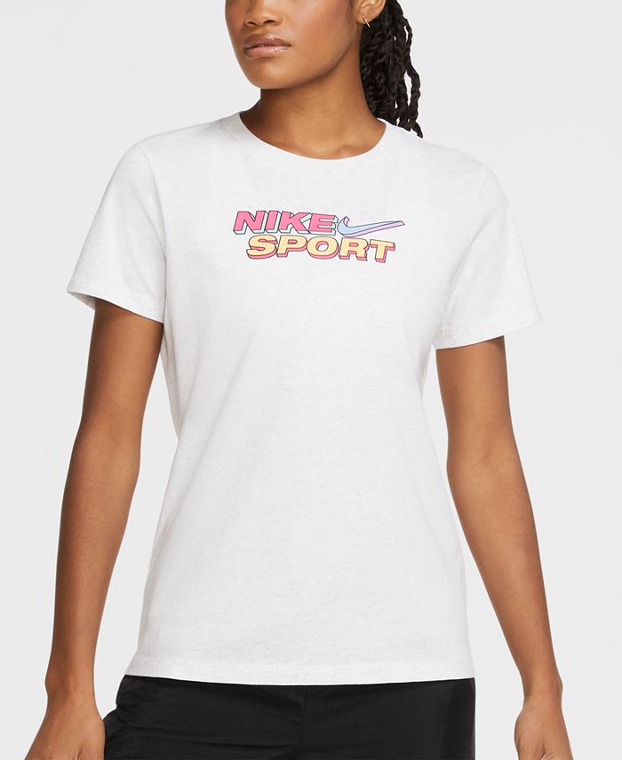Nike Sportswear Cotton Logo T-Shirt & Reviews - Tops - Women - Macy's