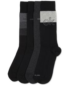 Men's 4-Pk. Iconic Logo Dress Crew Socks