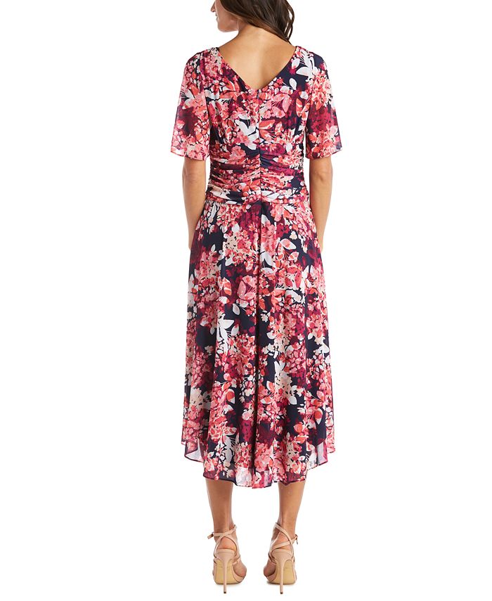 R & M Richards Floral-Print High-Low Maxi Dress & Reviews - Dresses ...