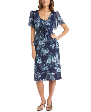R & M Richards 2-Pc Printed Jacket & Dress Set