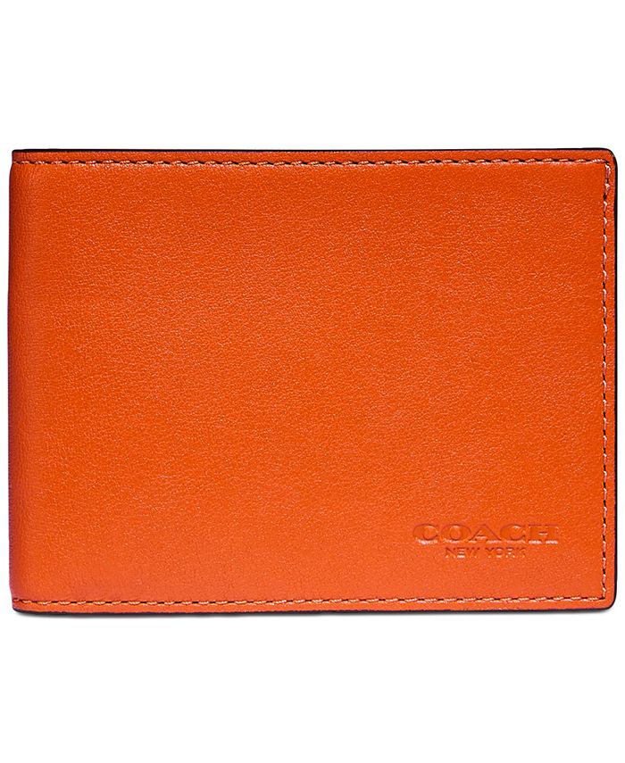 COACH Men's Slim Billfold Wallet in Colorblock Leather & Reviews - All  Accessories - Men - Macy's