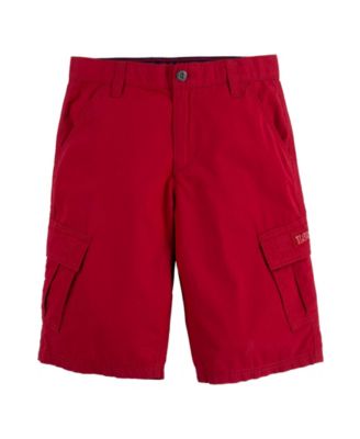 Red levi cheap cargo shorts