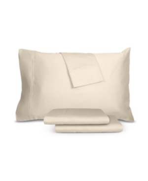 Sharper Image Anti-microbial Sateen 1000 Thread Count 4 Pc. Sheet Set, Queen Bedding In Tan