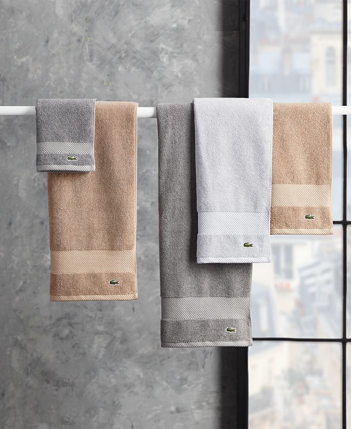 Lacoste Home Heritage AntiMicrobial Supima Cotton Bath Towel, 30" x 54