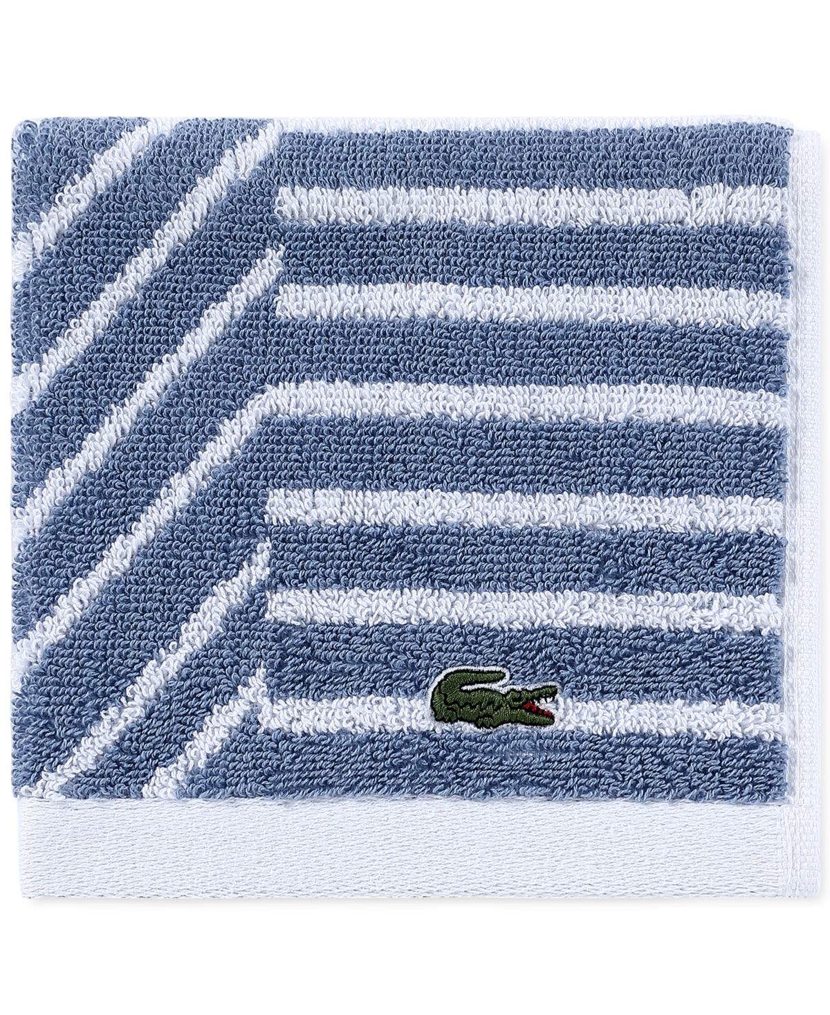 Lacoste Home Guethary Washcloth, 13" X 13" In Denim