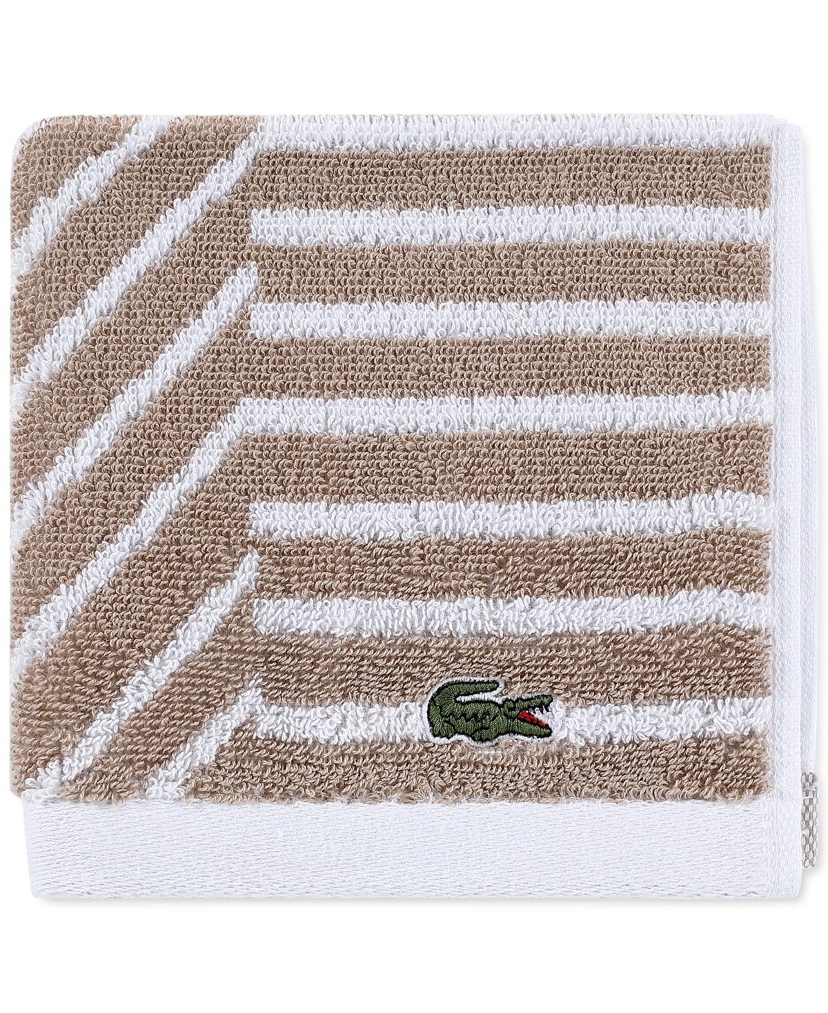 Lacoste Home Guethary Washcloth, 13" X 13" In Sand