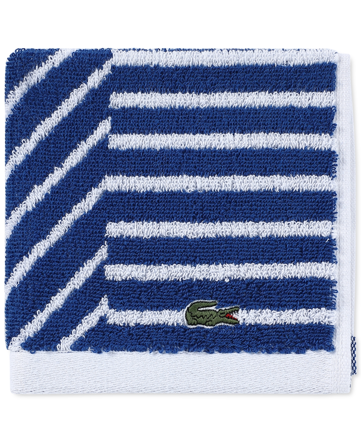 Lacoste Home Guethary Washcloth, 13" X 13" In Surf Blue