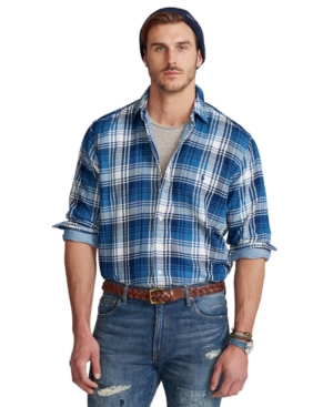 Polo Ralph Lauren Men's Indigo Double-Faced Shirt