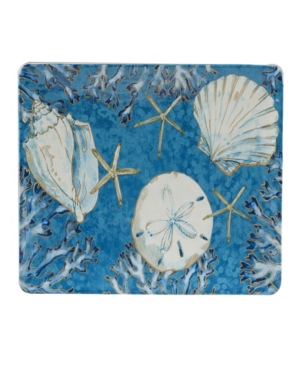 Shop Certified International Playa Shells Rectangular Platter In Multicolor
