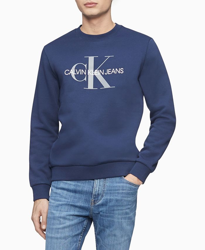 Calvin Klein CK Monogram Logo Light Blue Scarf Wrap
