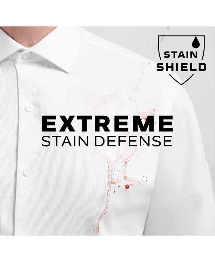Van Heusen - Men's Classic/Regular-Fit Stretch Performance Stain Shield Check Dress Shirt