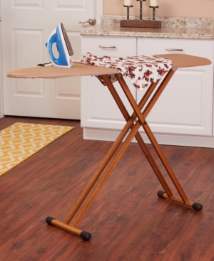 Household Essentials Ironing Board With Bamboo Legs In Brown