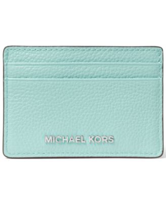 michael kors pebbled leather card case